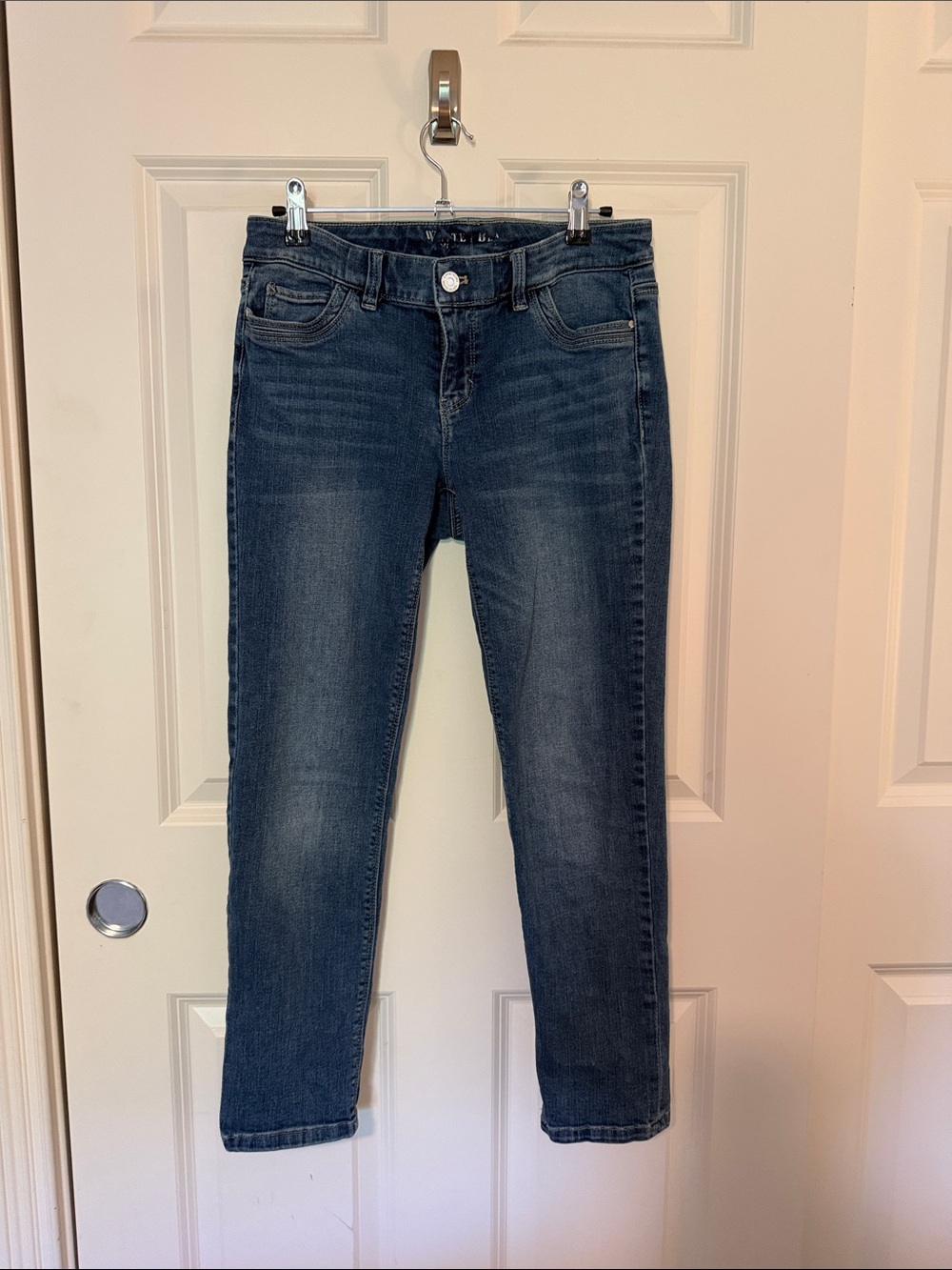 White House Black Market Dark Blue Straight-Leg Jeans